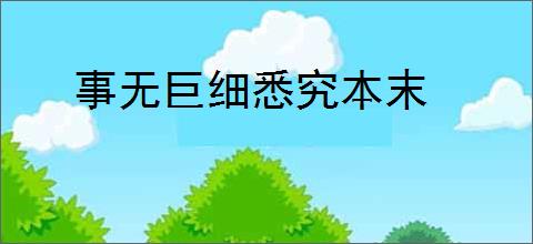 事无巨细悉究本末