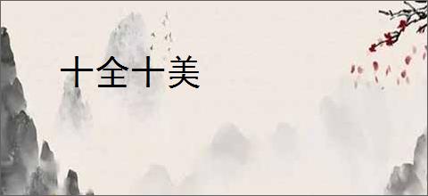 十全十美