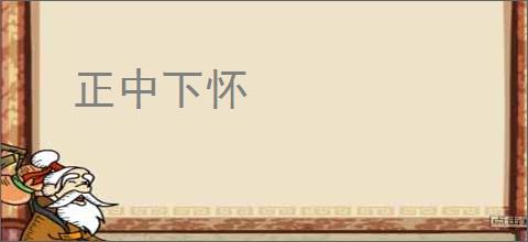 正中下怀