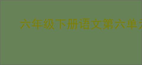 六年级下册语文第六单元作文