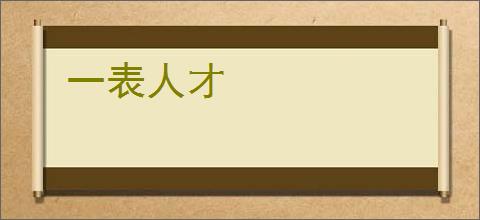 一表人才