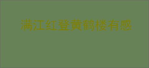 满江红登黄鹤楼有感
