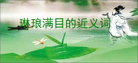 琳琅满目的近义词