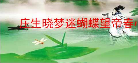 庄生晓梦迷蝴蝶望帝春心托杜鹃