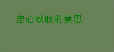 忠心耿耿的意思