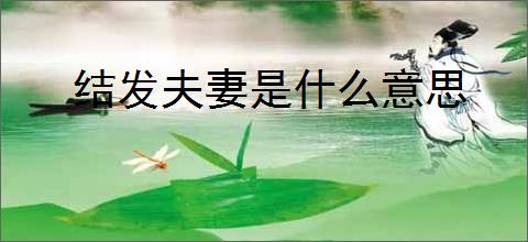 结发夫妻是什么意思