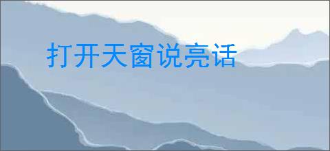 打开天窗说亮话