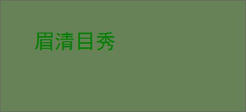 眉清目秀