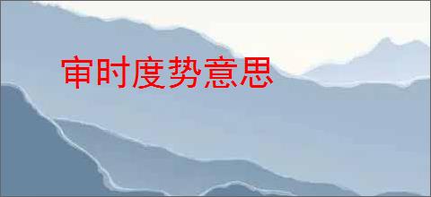 审时度势意思