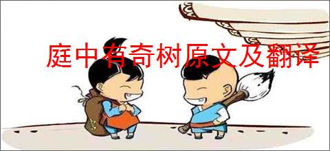 庭中有奇树原文及翻译