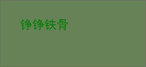 铮铮铁骨